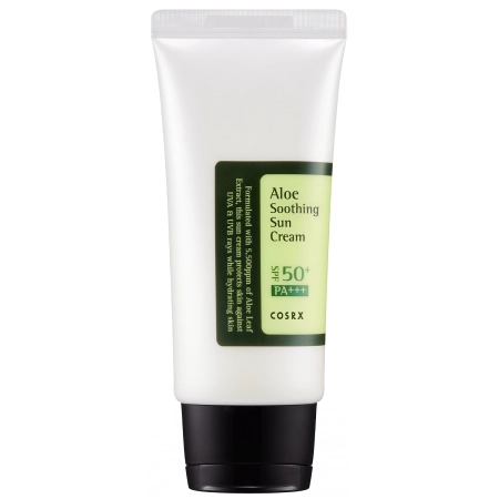 COSRX - Aloe Soothing Sun Cream SPF50+/PA+++ - Nawilżający Krem z Filtrem Przeciwsłonecznym