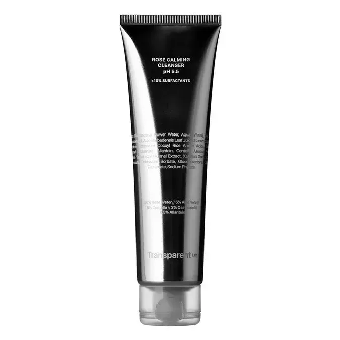 Żel do mycia twarzy dla cery dojrzałej - Transparent Lab - Rose Calming Cleanser Ph 5.5 - Delikatny Żel do Mycia Twarzy z Różą Damasceńską