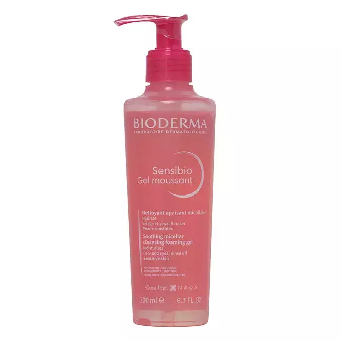 Żel do mycia twarzy dla cery dojrzałej - Bioderma - Sensibio Gel Moussant - Łagodzący Żel Micelarny o Działaniu Nawilżającym