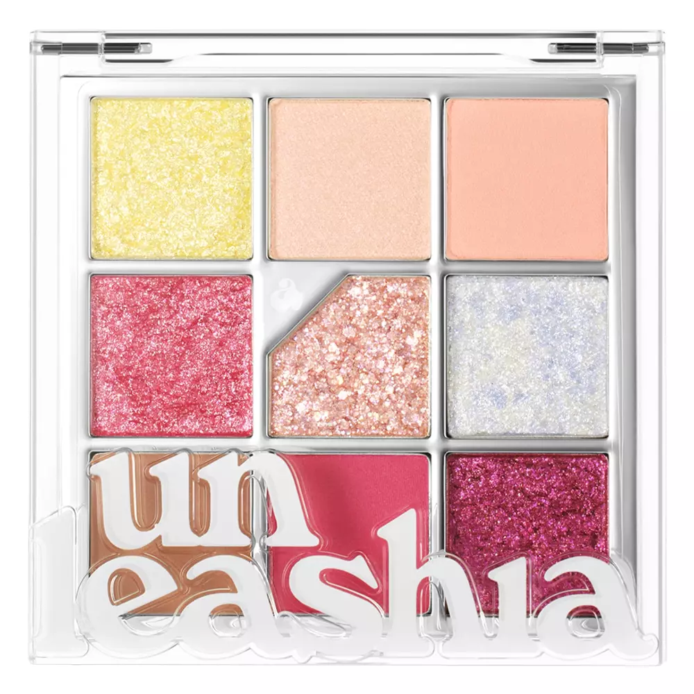 Unleashia - Glitterpedia Eye Palette - Paleta Wegańskich Cieni do Powiek - 7 All of Peach Ade