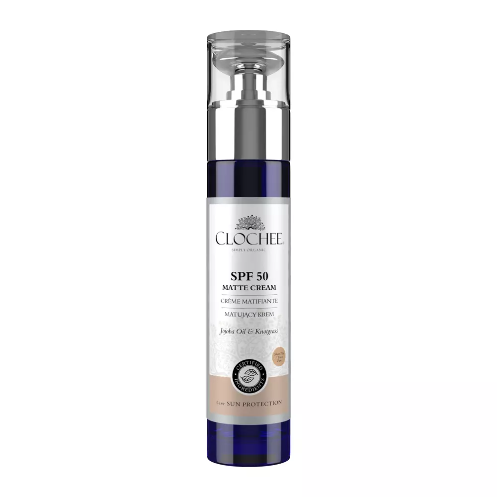 Clochee - Matte Cream SPF50 - Matujący Krem Przeciwsłoneczny