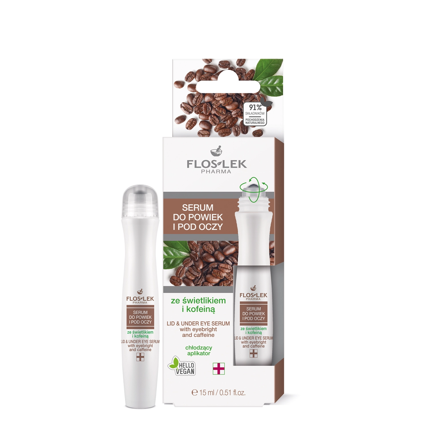 Floslek - Lid & Under Eye Serum with Eyebright and Caffeine - Serum do Powiek i pod Oczy ze Świetlikiem i Kofeiną 