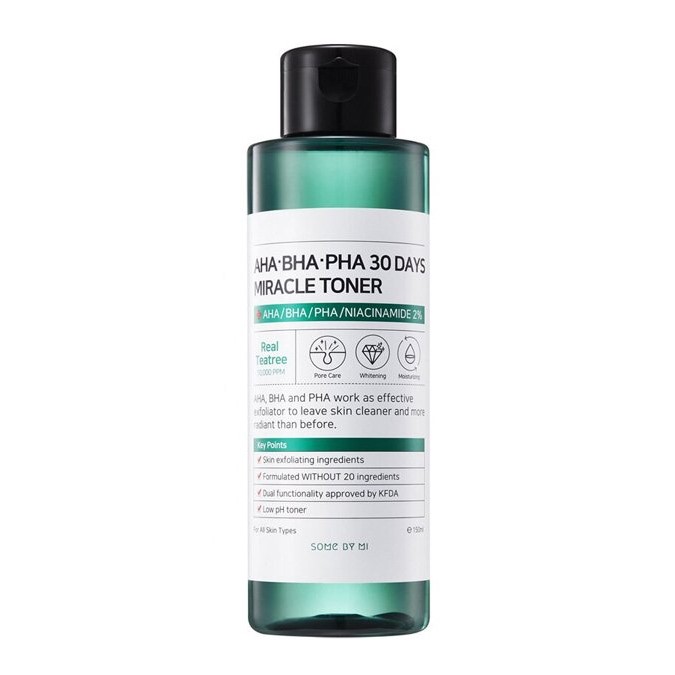 Some By Mi -  AHA/BHA/PHA 30 Days Miracle Toner - Tonik oczyszczający z kwasami AHA/BHA/PHA