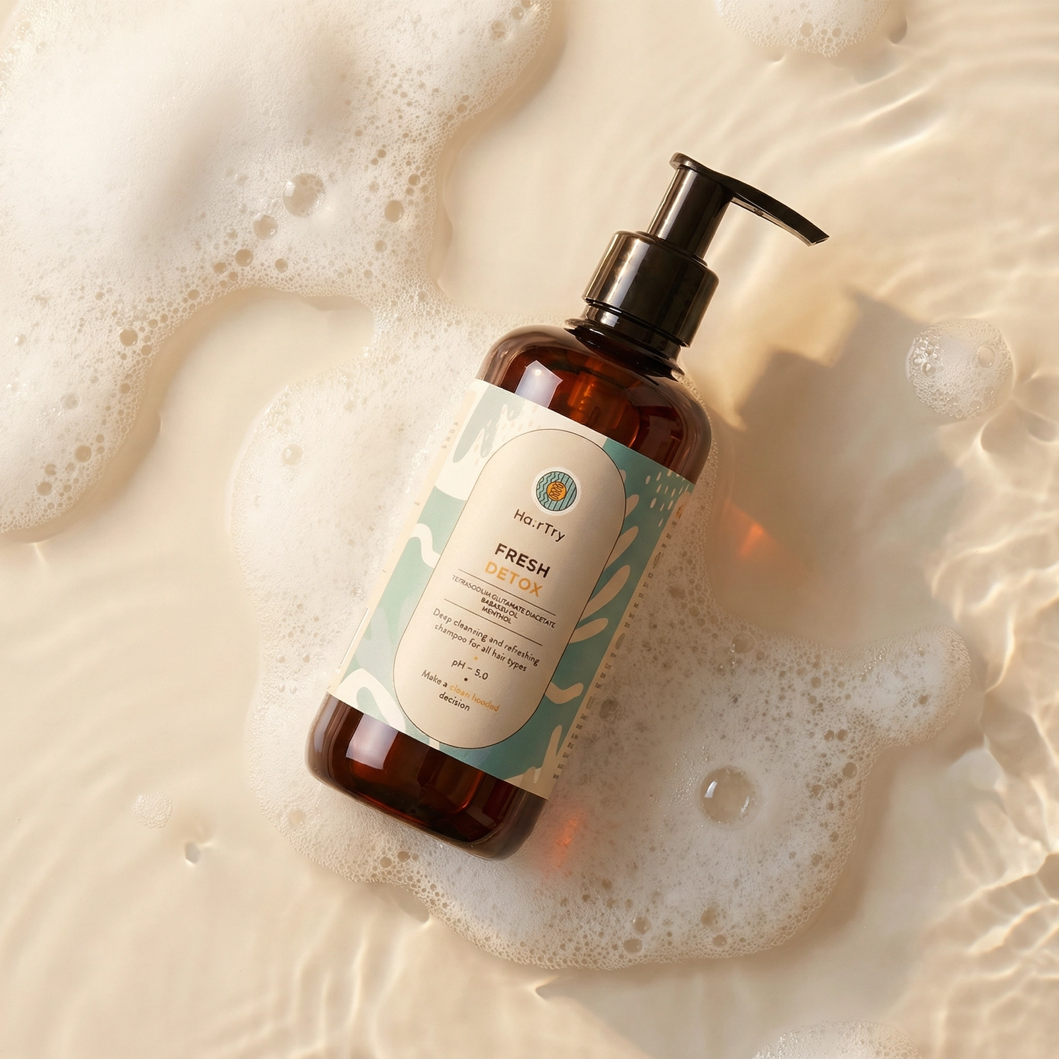szampon do włosów farbowanych - HairTry - Fresh Detox - Szampon Detoksykujący