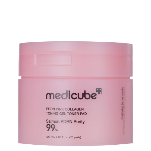 Medicube - PDRN Pink Collagen Tonning Gel Toner Pad - Tonizujące Płatki Żelowe z Kolagenem - 70szt