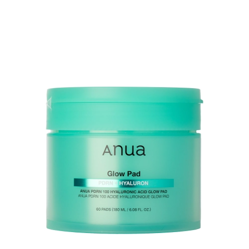 Anua - PDRN 100 Hyaluronic Acid Glow Pad - Nawilżająco-Rozświetlające Płatki do Twarzy - 180ml/60szt