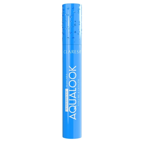 Claresa - Aqualook Waterproof Volume&Length Mascara - Black - Tusz Do Rzęs Wodoodporny Pogrubiająco - Wydłużający - Czarny - 8g