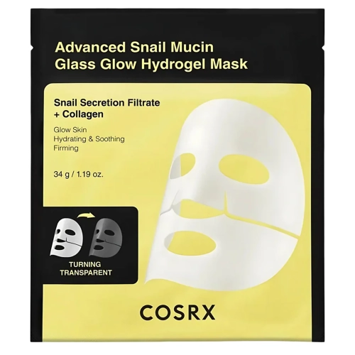 COSRX - Advanced Snail Mucin Glass Glow Hydrogel Mask - Hydrożelowa Maska ze Śluzem Ślimaka - 34g