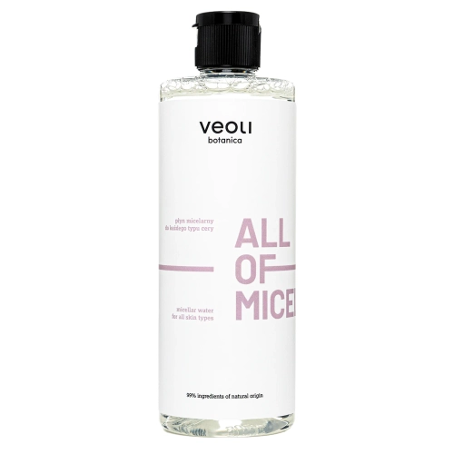 Veoli Botanica - ALL OF MICELLAR - Delikatny Płyn Micelarny do Każdego Typu Cery - 500ml