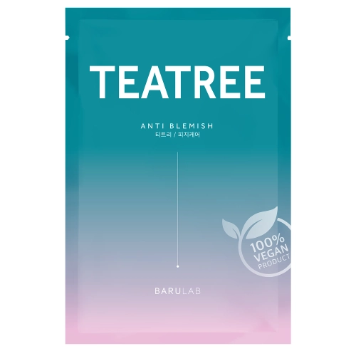 Barulab The Clean Vegan Teatree Mask - Maska w Płachcie z Drzewem Herbacianym - 1szt/23g