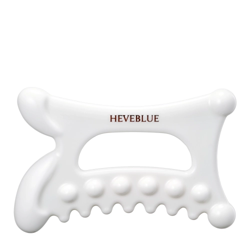 HEVEBLUE - Natural White Clay Relaxing Homecare Gua Sha - Kamień do Masażu - 1szt