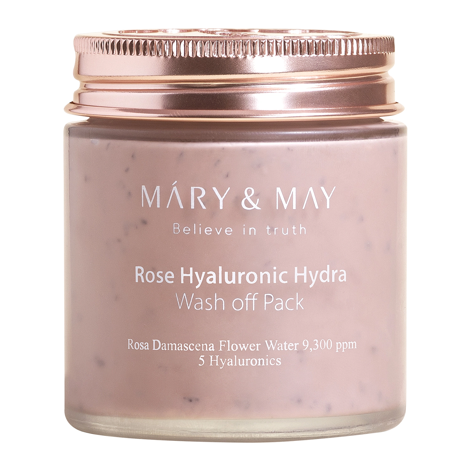 Mary&May - Rose Hyaluronic Hydra Wash off Pack - Nawilżająca Maska z Glinką