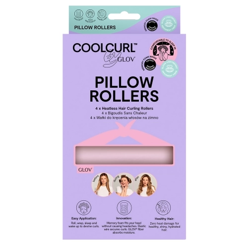 Glov - CoolCurl™ Ribbon Rollers - Wałki do Kręcenia Włosów na Zimno - Pink - 4szt