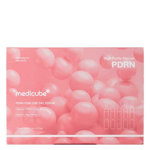 Medicube - PDRN Pink One Day Serum - Jednodniowe Serum Nawilżające z Kolagenem i PDRN - 10sztx1,5ml