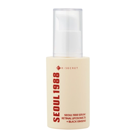K-SECRET - SEOUL 1988 Serum : Retinal Liposome 2% + Black Ginseng - Ujędrniające Serum z Retinalem - 30ml