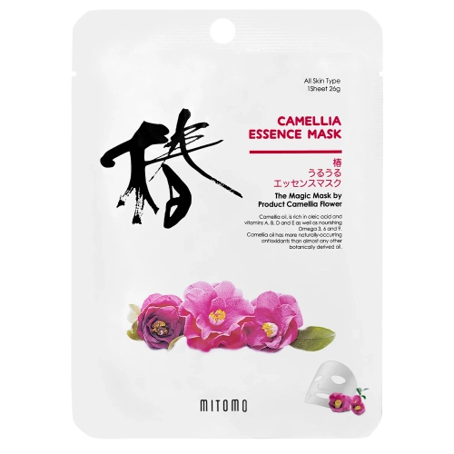Mitomo - Camellia Essence Mask - Maska z Ekstraktem z Kamelii - 1szt/25g