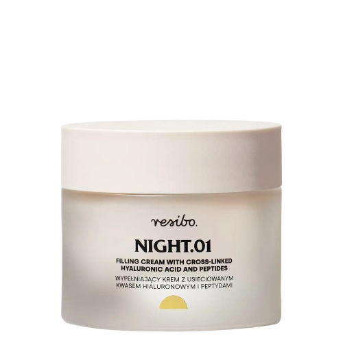 Resibo - NIGHT.01 - Wypełniający Krem z Usieciowanym Kwasem Hialuronowym i Peptydami - 50ml