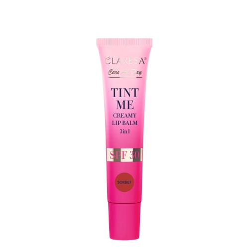 Claresa - Tint Me Creamy Lip Balm 3in1 SPF 30 - Koloryzujący Balsam Do Ust Z Filtrem SPF 30 - Sorbet - 12 ml