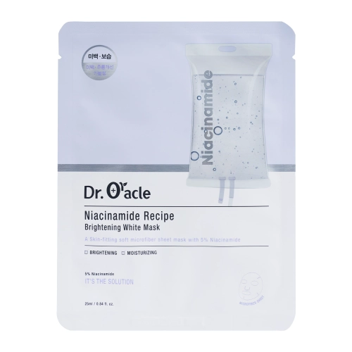 Dr.Oracle - Niacinamide Recipe Brightening White Mask - Rozjaśniająca Maska z Niacynamidem - 1szt/25ml
