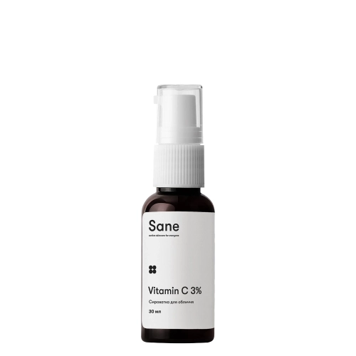 Sane - Vitamin C 3% Moisturizing & Brightening Serum  - Rozświetlająco-Nawilżające Serum do Twarzy - 30ml