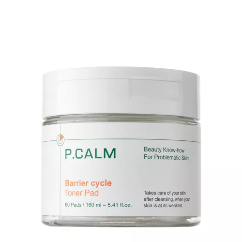 P.Calm - Barrier Cycle Toner Pad - Kojący Tonik do Twarzy w Płatkach - 60szt/160ml