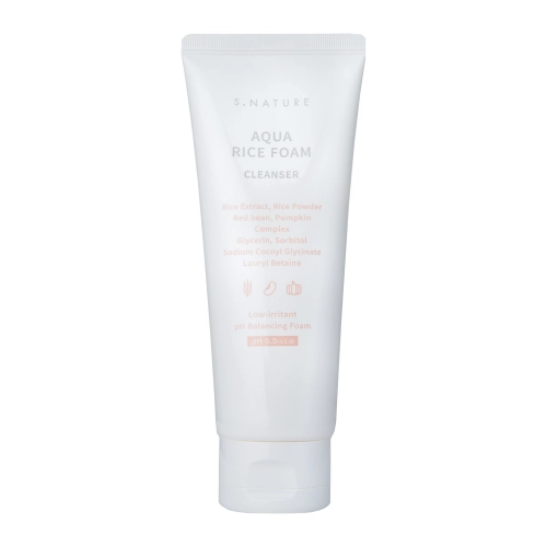 S.Nature - Aqua Rice Foam Cleanser - Ryżowa Pianka do Oczyszczania Twarzy - 160ml
