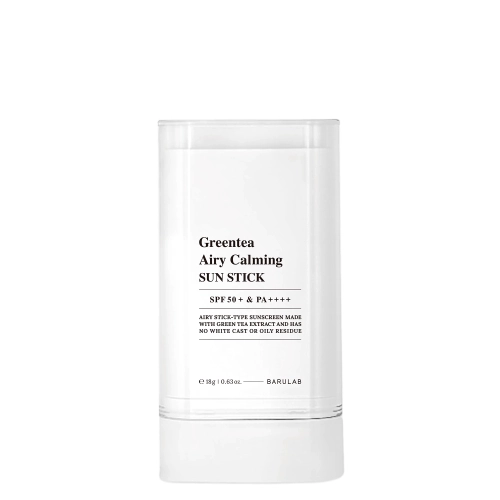 Barulab - Greentea Airy Calming Sun Stick SPF50+ PA++++ - Kojący Sztyft do Twarzy z Filtrem - 18g