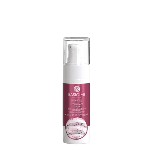 BasicLab - Esteticus - Redukujące Serum 15% Kwasu Azelainowego, Glicyryzyna, Egzosomy Postbiotyczne - 30ml