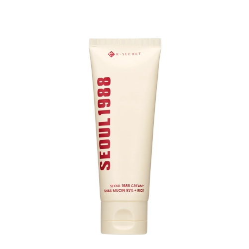 K-SECRET -  SEOUL 1988 Cream : Snail Mucin 93% + Rice - Łagodzący Krem do Twarzy z Filtratem ze Śluzu Ślimaka i Ryżem - 100ml