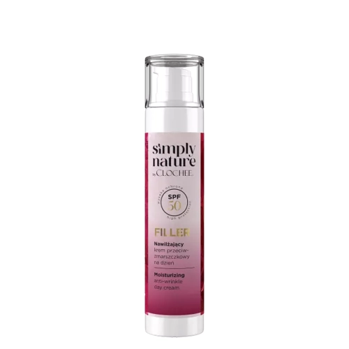 Clochee - Simply Nature - Filler SPF50 Nawilżający Krem Przeciwzmarszczkowy - 50ml