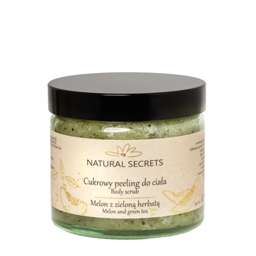 Natural Secrets - Peeling Cukrowy - Orzeźwiający Melon z Zieloną Herbatą - 250ml