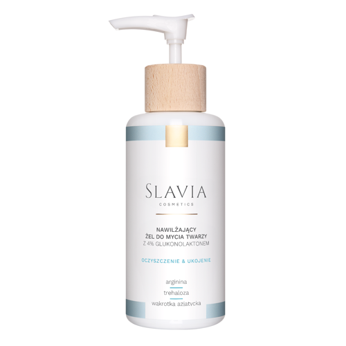 Slavia Cosmetics - Nawilżający Żel do Mycia Twarzy z 4% Glukonolaktonem - 150ml