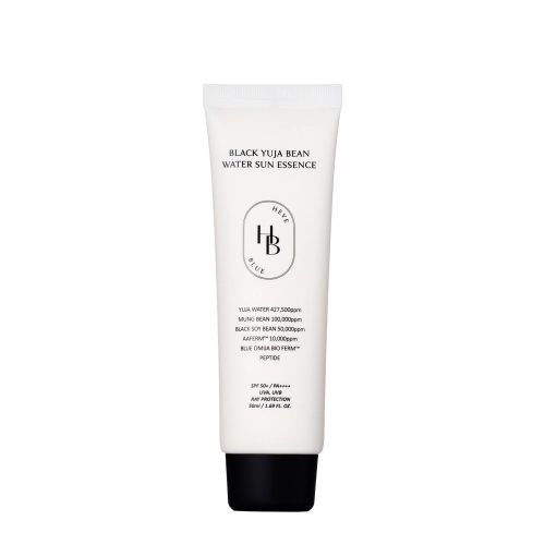 HEVEBLUE - Black Yuja Bean Water Sun Essence SPF 50+ PA++++ - Nawilżający Krem do Twarzy z Filtrem - 50ml