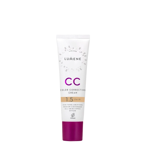 Lumene - CC Color Correcting Cream SPF 20 - Korygujący Podkład CC - 1,5 Fair - 30ml 