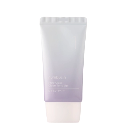 Numbuzin - No.1 - Pure Glass Clean Tone Up SPF50+ PA++++ - Krem Tonujący z Wysoką Ochroną Przeciwsłoneczną